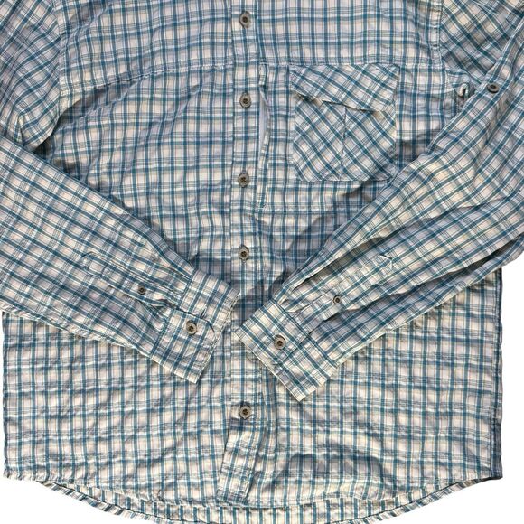 Wrangler Shirt Mens Large Plaid Long Sleeve Casual Button Up Vented Breathable - Picture 11 of 16